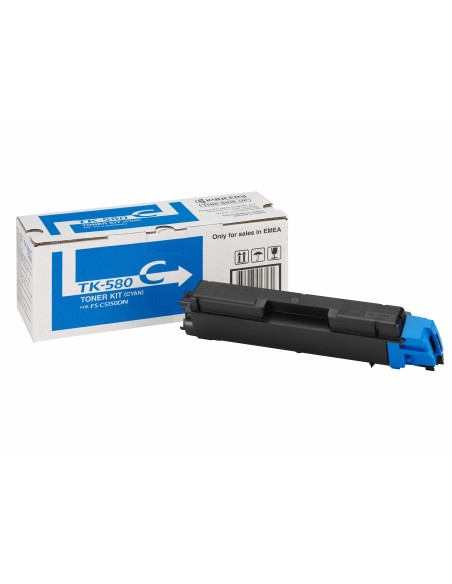 KYOCERA TK-580C toner 1 pieza Original Cian