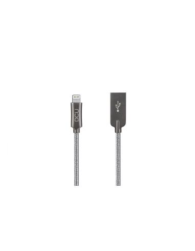 DCU Advance Tecnologic 34101260 cable de conector Lightning 1 m Plata