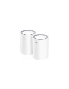 Cudy M3000 2-PACK sistema Wi-Fi Mesh (Wi-Fi en malla) Doble banda (2,4 GHz / 5 GHz) Wi-Fi 6 (802.11ax) Gris, Blanco 1 Interno