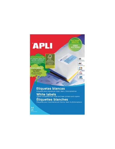 APLI 01209 etiqueta de impresora Blanco Etiqueta para impresora autoadhesiva