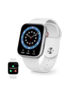 Ksix Smartwatch Urban 3, 1.69" Táctil, 10 días, Correas compatibles Apple, Monitoreo Salud, Modos deporte, Sumergible, Blanco