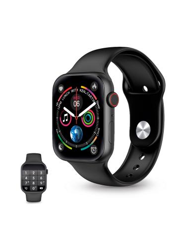 Ksix Smartwatch Urban 4, Pantalla IPS curva 2,15", Aut. 5 días, Modos deporte y salud, Llamadas, Asistentes de voz, IP68, Negro