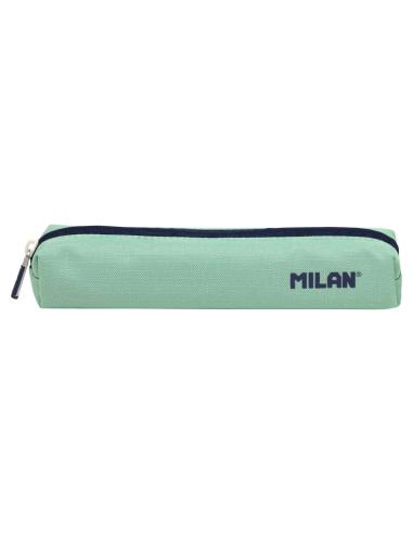 Milan Serie 1918 Estuche Mini Redondo - Tejido Resistente a las Roturas y Rasgaduras - Medidas 20,5x4,5x5cm - Color Verde