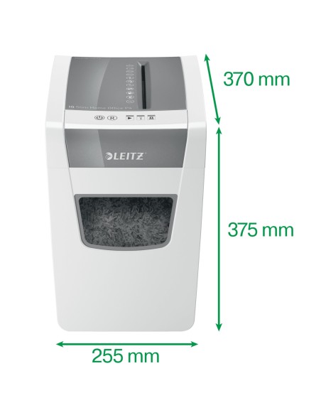 Leitz IQ Slim Office P-4 triturador de papel Corte cruzado 22 cm Blanco
