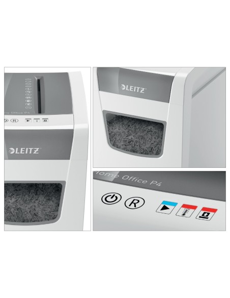 Leitz IQ Slim Office P-4 triturador de papel Corte cruzado 22 cm Blanco