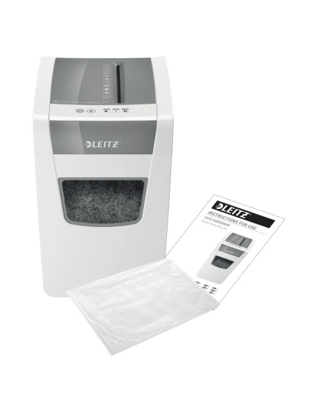 Leitz IQ Slim Office P-4 triturador de papel Corte cruzado 22 cm Blanco
