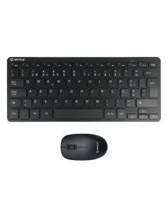 UNYKAch UK505448 teclado Ratón incluido RF inalámbrico QWERTY Portugués Negro
