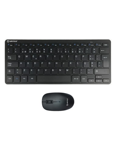 UNYKAch UK505448 teclado Ratón incluido RF inalámbrico QWERTY Portugués Negro
