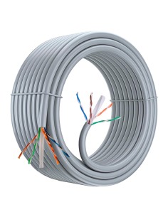 aiten data Bobina Cable de Red 100 m, UTP CAT6, Polietileno de Alta Densidad (Solid HDPE) y LSZH â?? Cuatro Cables Trenzados y s