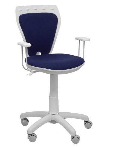 Piqueras y Crespo Silla juvenil Ministyle blanca bali azul marino