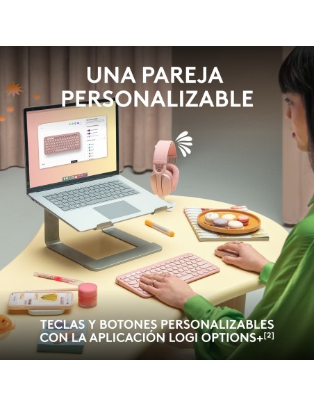 Logitech Pebble 2 Combo teclado Ratón incluido RF Wireless + Bluetooth QWERTY Español Grafito