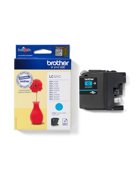 Cartucho de tinta brother original cian LC121C