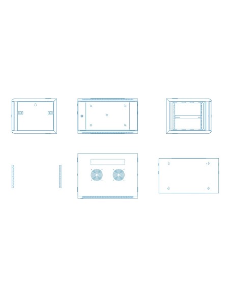 aiten data AI6612S 12U Bastidor de pared Negro