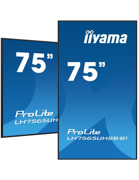 iiyama LH7575UHS-B1AG pantalla de señalización Pantalla plana para señalización digital 190,5 cm (75") LCD Wifi 500 cd   m² 4K U
