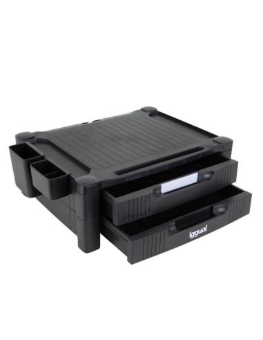 iggual EM2C Elevador monitor 2 cajones negro