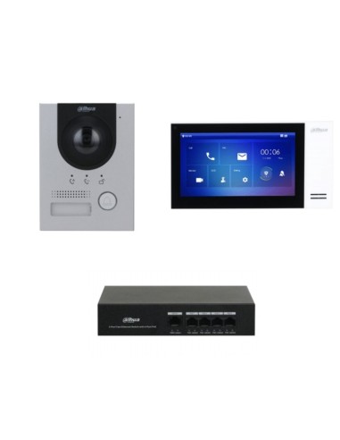 DAHUA - DH-KTP01LS - - KIT DE VIDEOPORTERO IP DAHUA COMPUESTO POR 1X VIDEOPORTERO IP DAHUA - DH-VTO2201F-P. 1X MONITOR IP DAHUA-