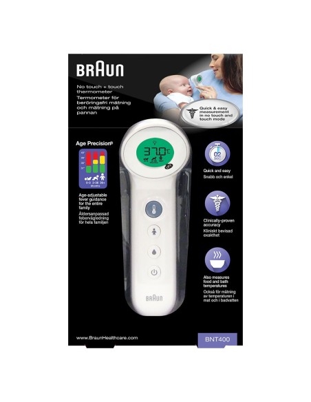 Braun termometro sin contacto + frontal con age precision blanco