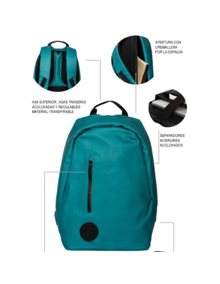 MOCHILA SMILE The Rock anti-theft backpack- Azul 17217 111721740199