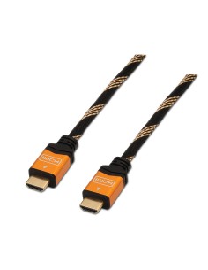 CABLE AISENS HDMI BLINDADO ORO MACHO A HDMI BLINDADO ORO MACHO ALTA VELOCIDAD CON ETHERNET V1.4 1.8M NEGRO A119-0107