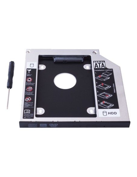 ADAPTADOR UNYKAch SATA (9mm) HDD 2.5-SSD ODD PORTATIL 50551