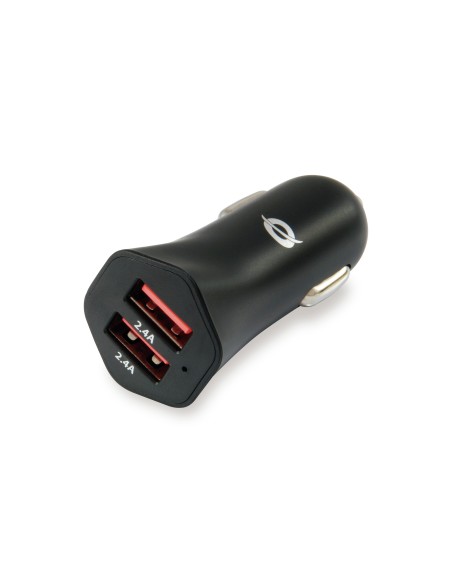 CARGADOR COCHE CONCEPTRONIC 2PUERTOS USB A 4.8A 24W NEGRO CARDEN04B