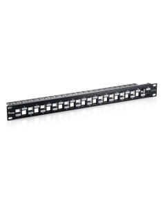 EQUIP 769324 PATCH PANEL VACIO CAT.6 A 24 PUERTOS KEYSTONE APANTALLADO