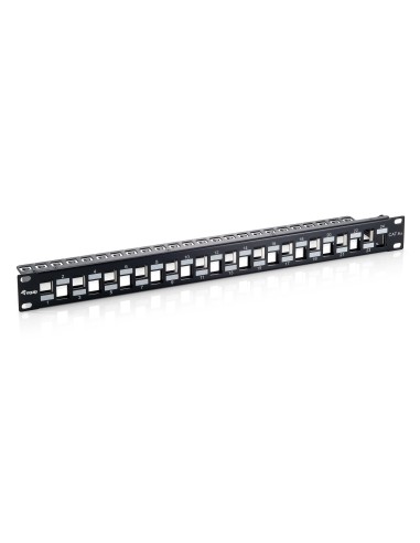 EQUIP 769324 PATCH PANEL VACIO CAT.6 A 24 PUERTOS KEYSTONE APANTALLADO