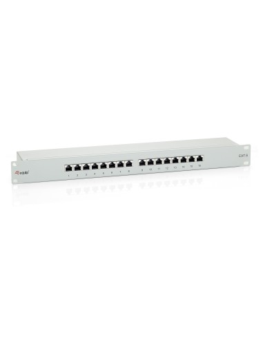 EQUIP 326316 PATCH PANEL 16 PUERTOS CATEGORIA 6 APANTALLADO GRIS CLARO