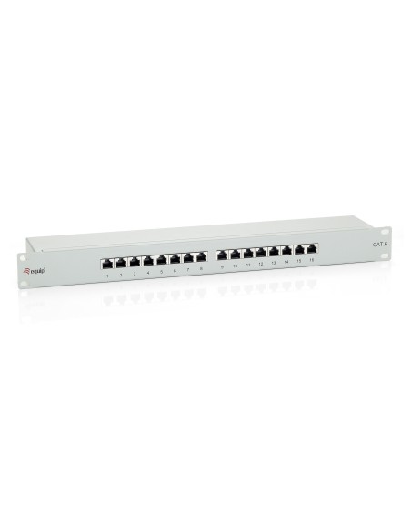 EQUIP 326316 PATCH PANEL 16 PUERTOS CATEGORIA 6 APANTALLADO GRIS CLARO