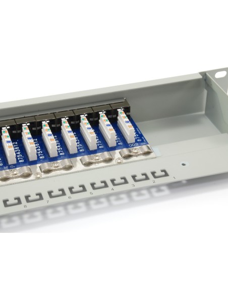 EQUIP 326316 PATCH PANEL 16 PUERTOS CATEGORIA 6 APANTALLADO GRIS CLARO