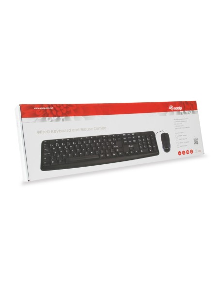 EQUIP LIFE TECLADO Y RATON USB PORTUGUES NEGRO 245202
