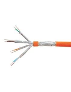 BOBINA DE CABLE EQUIP CAT 7 S FTP RIGIDO 100M LSOH LIBRE DE HALOGENOS NARANJA 187321