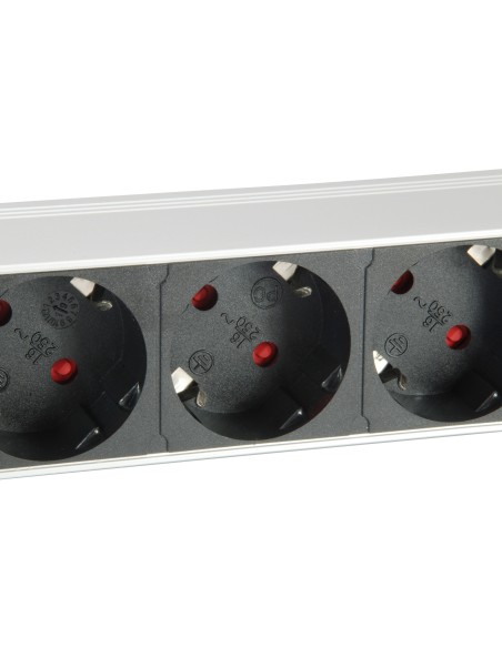 EQUIP 333309 REGLETA ALIMENTACION RACK 19P 1U 7 TOMAS CON INTERRUPTOR Y PROTECTOR SOBRETENSION