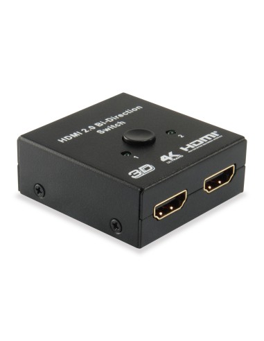 SWITCH EQUIP SELECTOR HDMI BIDIRECIONAL EQUIP 2 ENTRADAS 1 SALIDA A 1 ENTRADA 2 SALIDAS NEGRO 332723