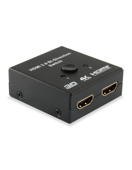 SWITCH EQUIP SELECTOR HDMI BIDIRECIONAL EQUIP 2 ENTRADAS 1 SALIDA A 1 ENTRADA 2 SALIDAS NEGRO 332723