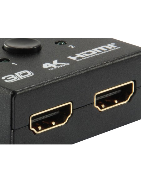 SWITCH EQUIP SELECTOR HDMI BIDIRECIONAL EQUIP 2 ENTRADAS 1 SALIDA A 1 ENTRADA 2 SALIDAS NEGRO 332723