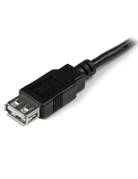StarTech.com Cable de 0.15m de Extensión Alargador USB 2.0 Tipo-A Macho a USB A Hembra negro