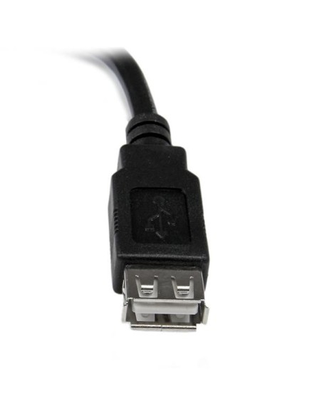 StarTech.com Cable de 0.15m de Extensión Alargador USB 2.0 Tipo-A Macho a USB A Hembra negro