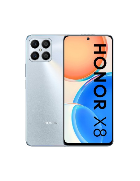 Honor X8 17 cm (6.7") SIM doble Android 11 4G USB Tipo C 6 GB 128 GB 4000 mAh Plata