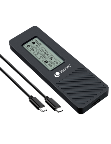 LEOTEC CAJA EXTERNA PARA DISCOS M.2 NVME CON PANEL LCD