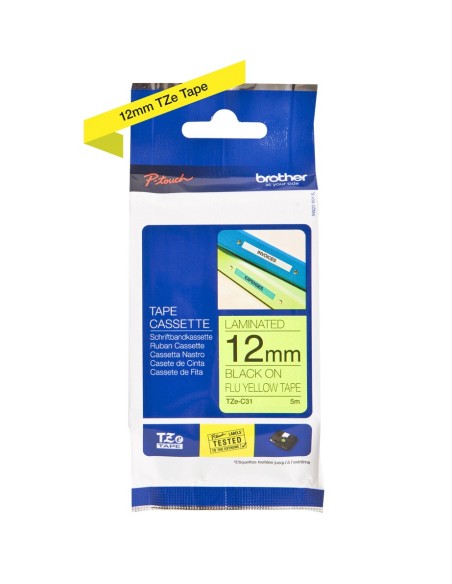 Cinta para impresora de etiquetas TZ brother negro TZeC31