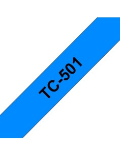 BROTHER Cinta TC laminada 12mm Negro sobre Azul