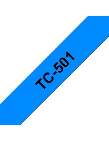 BROTHER Cinta TC laminada 12mm Negro sobre Azul