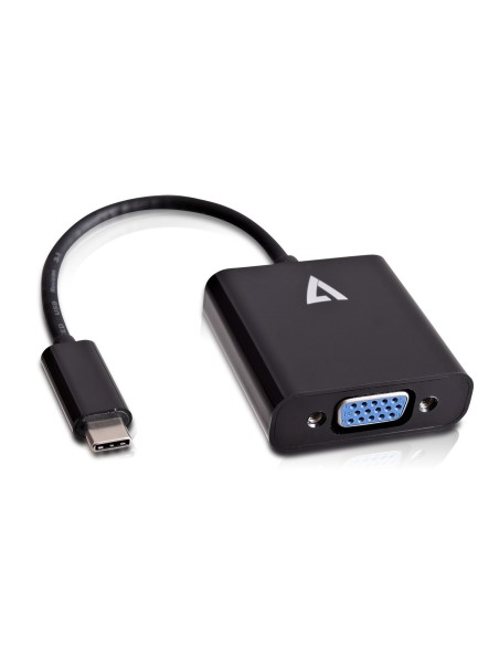 V7 USB-C(m) a VGA(h) adaptator negro