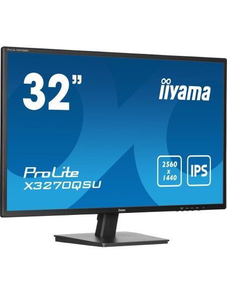 iiyama ProLite X3270QSU-B1 pantalla para PC 81,3 cm (32") 2560 x 1440 Pixeles Wide Quad HD LED Negro