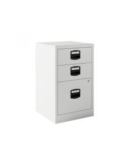 Cajonera Bisley 2 cajones personales, 1 cajón archivo. Fija 40cm Gris