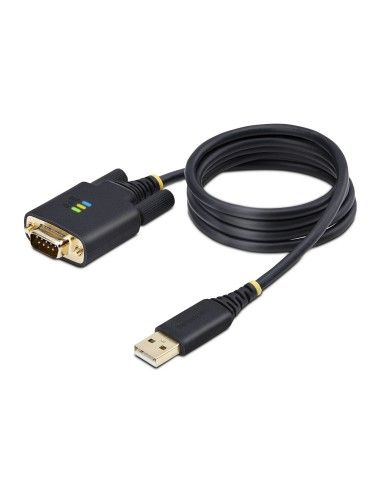 StarTech.com Cable Adaptador USB a Serie de 1m - Serial - Retención COM - FTDI - Adaptador USB-A a DB9 RS232 - con Tornillos DB9