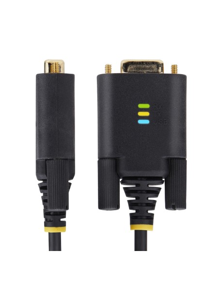 StarTech.com Cable Adaptador USB a Serie de 1m - Serial - Retención COM - FTDI - Adaptador USB-A a DB9 RS232 - con Tornillos DB9