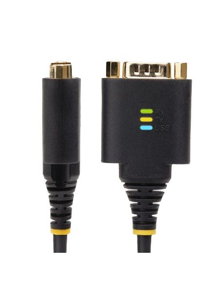 StarTech.com 2P1FFC-USB-SERIAL cambiador de género para cable USB-A 2 x DB-9 RS-232 Negro, Gris
