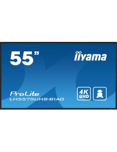 iiyama ProLite Pantalla plana para señalización digital 138,7 cm (54.6") LCD Wifi 500 cd   m² 4K Ultra HD Negro Procesador incor